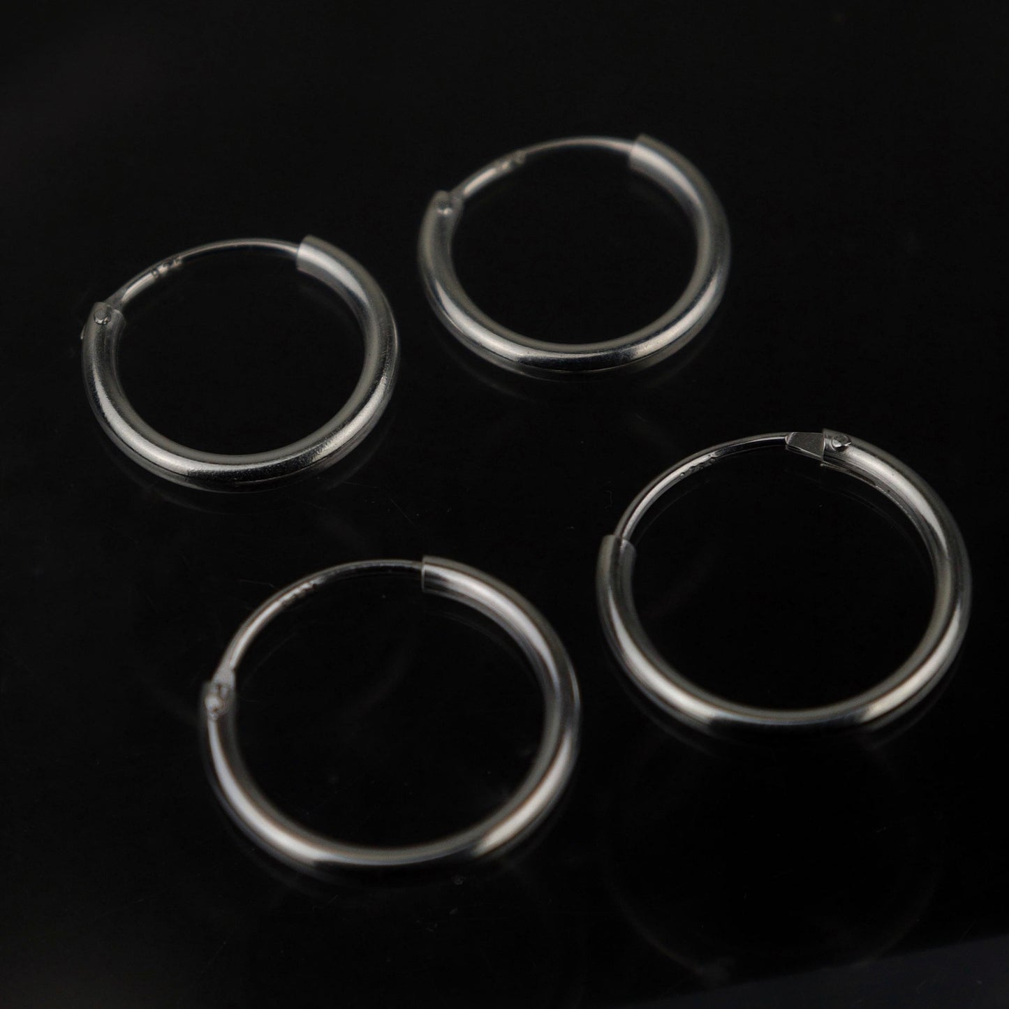 TYLA S925 Silver 10mm/15mm Clip Earrings Women's