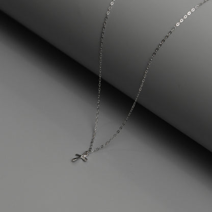 CRUXIA S925 Silver Knot Cross Pendant Chain Necklace for Women