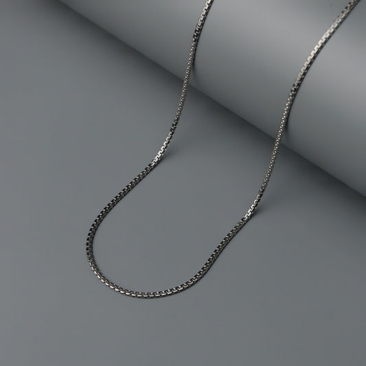 Men Jewelry FLETCHER Silver Thin Flat Chain Necklace Fashion For Men's
