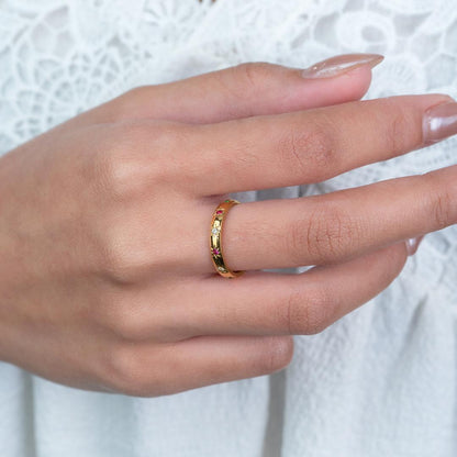 COL Colorful Star Embedded Ring for Women