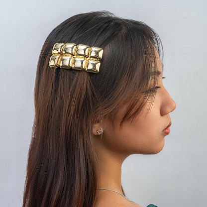 Hair Clip BLOOM Collection for Women – Gold Tone Stylish Barette Hair Accessories
