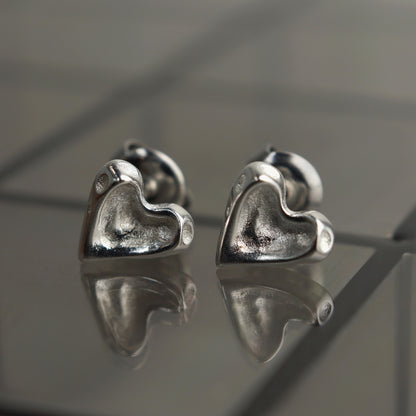 DASH S925 Silver Irregular Mini Heart