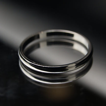 Men Jewelry LAZREN Silver Thin Plain Ring Fashion For Men's