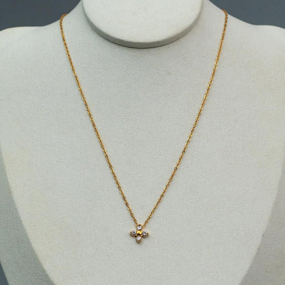 ALVEA Shiny Flower Pendant Chain Necklace For Women's