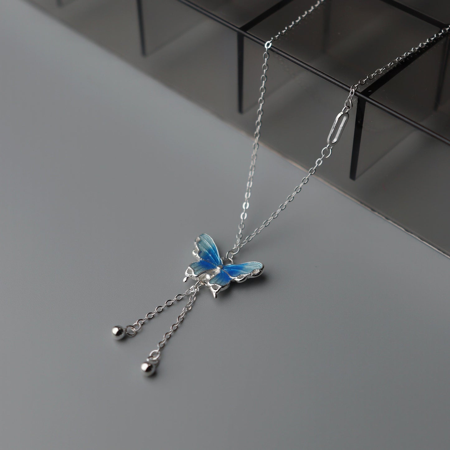 CHLOE S925 Silver Blue Butterfly Pendant SN00032