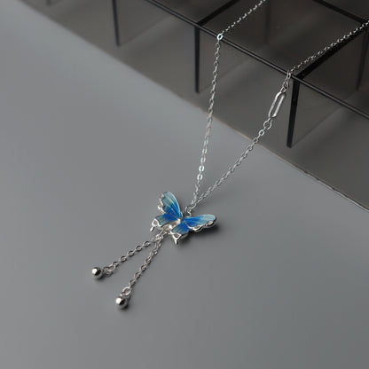 CHLOE S925 Silver Blue Butterfly Pendant SN00032