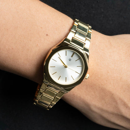 JAGER Vintage Round Gold-Tone Unisex Fashion Watch