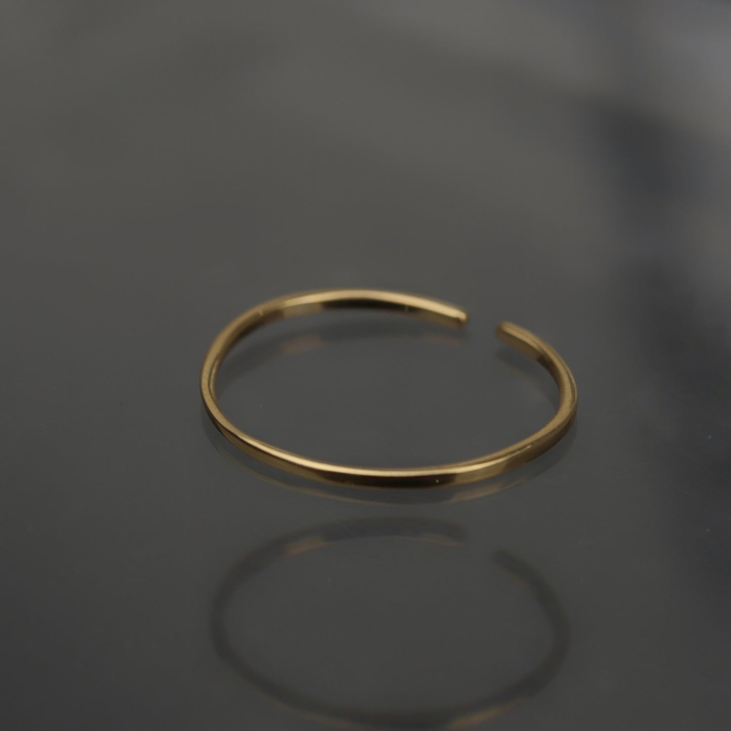 JAX S925 Silver Vermeil Thin Open Adjustable Ring for Women