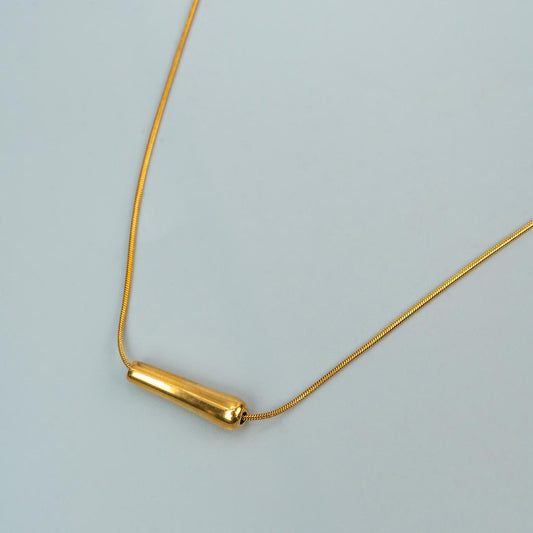 LINEI Bone Pendant Chain Necklace