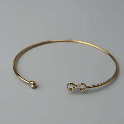 CORSIA Thin Infinity 8 Edge Open Bangle Women's