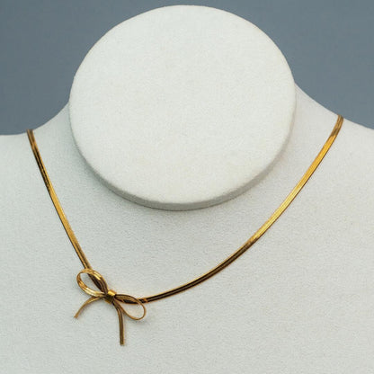 SELA Ribbon Choker Flat Necklace For Women's