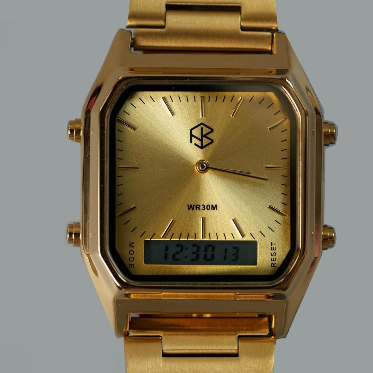 OMNIX Square Modern Style Unisex  Digital/Analog Watch