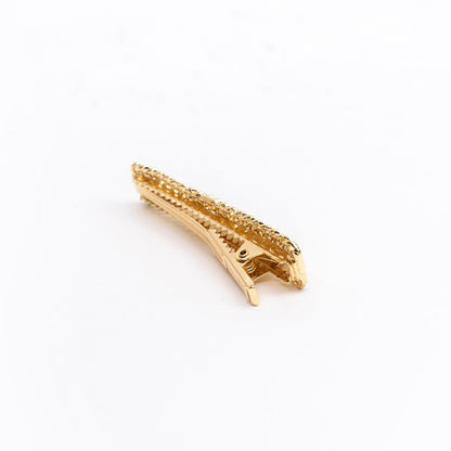 Hair Clip SHIRAZ Gold Cuban Chain Bar Clip for Women – Double Row