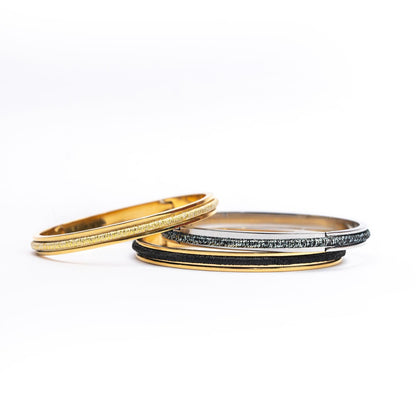 SOLENE Gold/Silver Attachable Different Colors Hair Tie Bangle Bracelet for Women