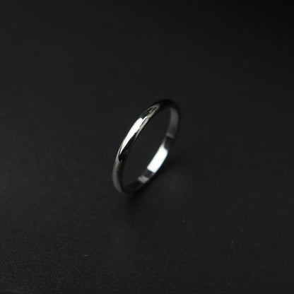 Men Jewelry LAZREN Silver Thin Plain Ring Fashion For Men's