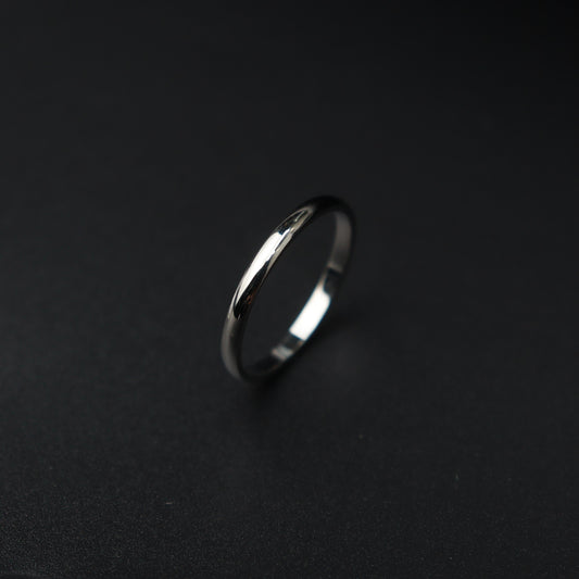 Men Jewelry LAZREN Silver Thin Plain Ring Fashion For Men's