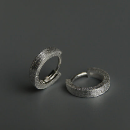 SARID S925 Silver Classic Roughness Clip Earrings