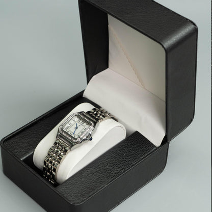 FROSTELIX Silver Ice Rectangle Roman Numerical Minimalist Unisex Watch