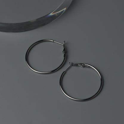 Silver IRAIDA Big Circle Hoop Earrings Women's