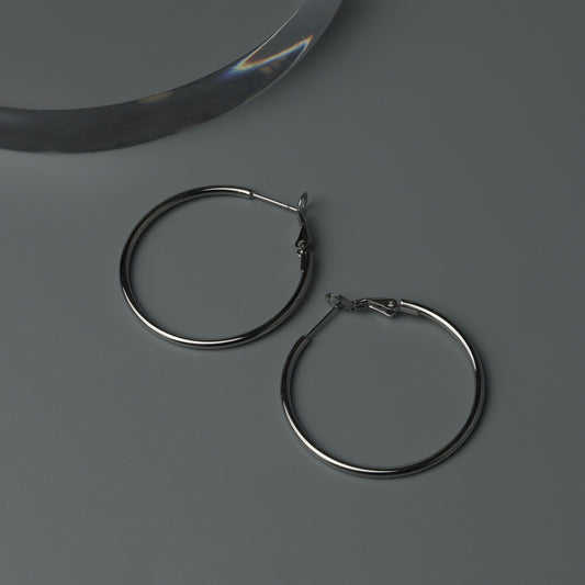 Silver IRAIDA Big Circle Hoop Earrings Women's