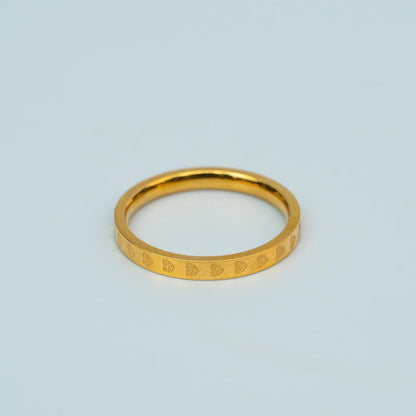 JULA Heart Engraved Ring for Women