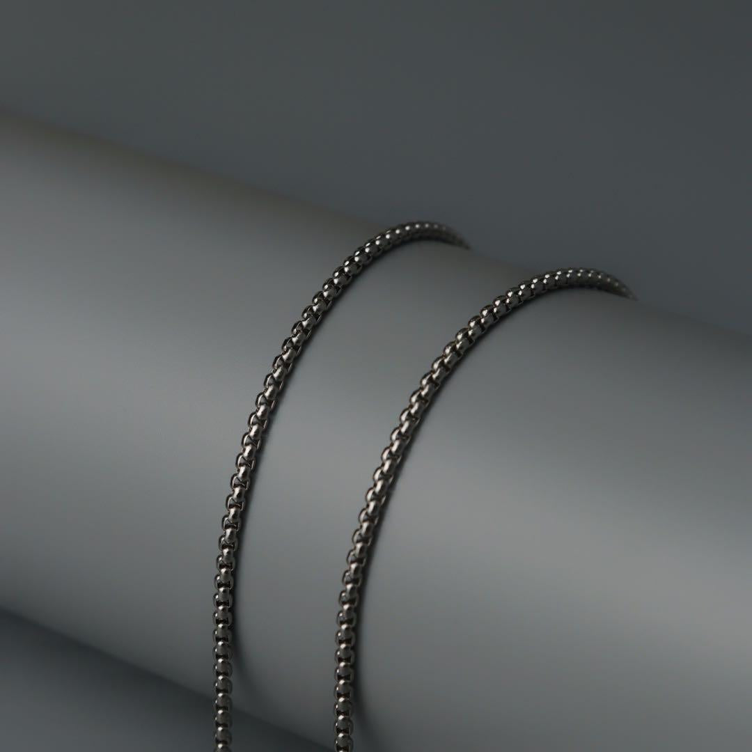 Men Jewelry RIDGE Gld/Silver Box Chain Necklace For Men's Fashion