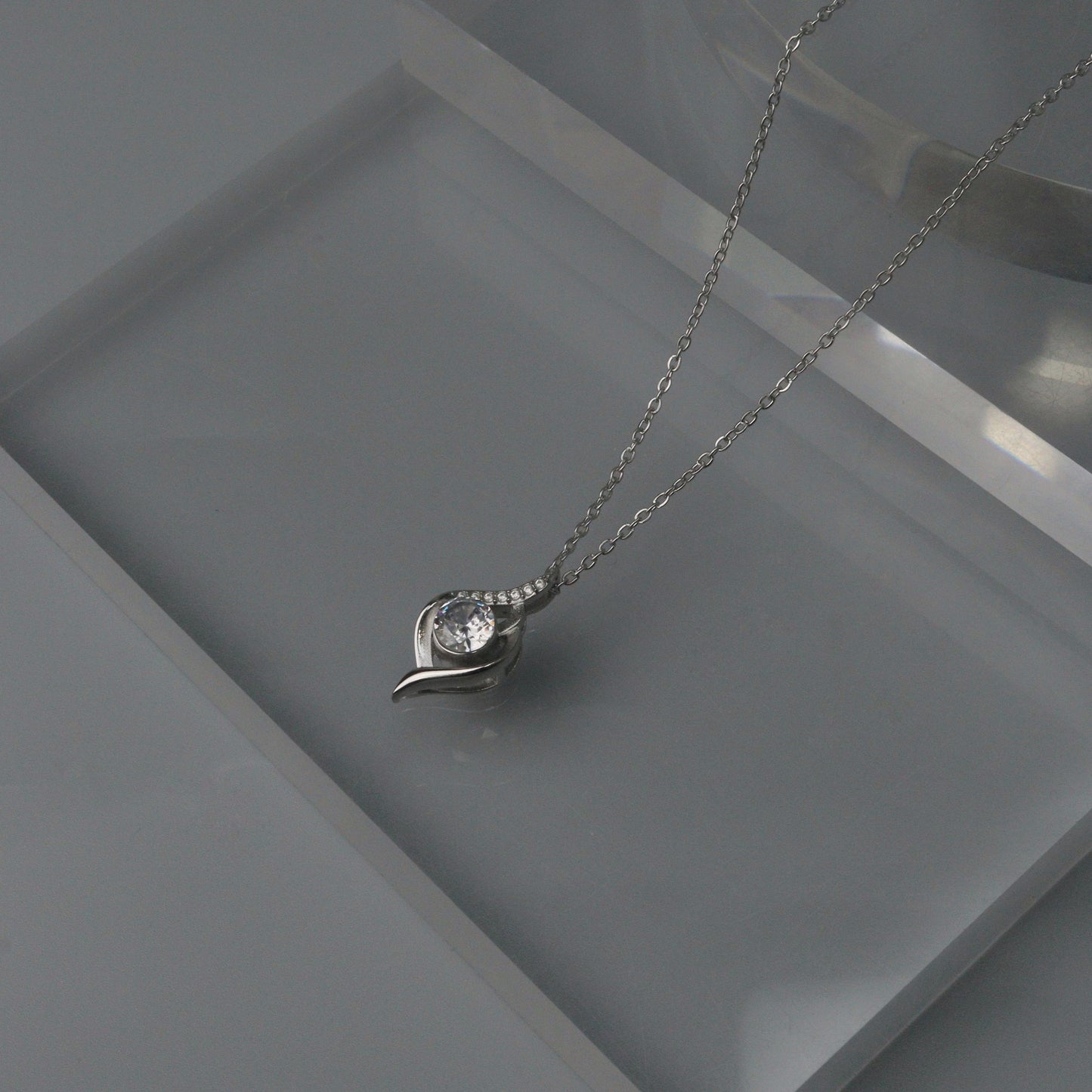 Silver AMES Song Symbol Eye of My Heart Pendant Choker Chain Necklace for Women