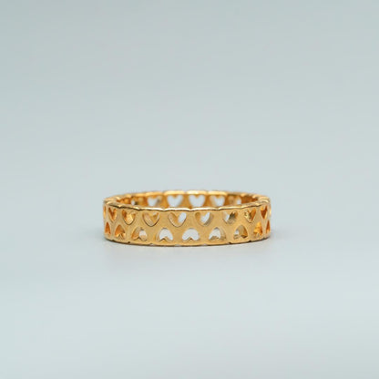 GIRA Hollow Hearts Ring Size 6 for Women