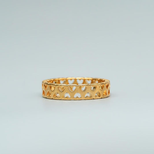 GIRA Hollow Hearts Ring Size 6 for Women