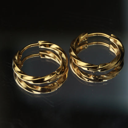 JUVIE Twisted Clip Earrings for Women