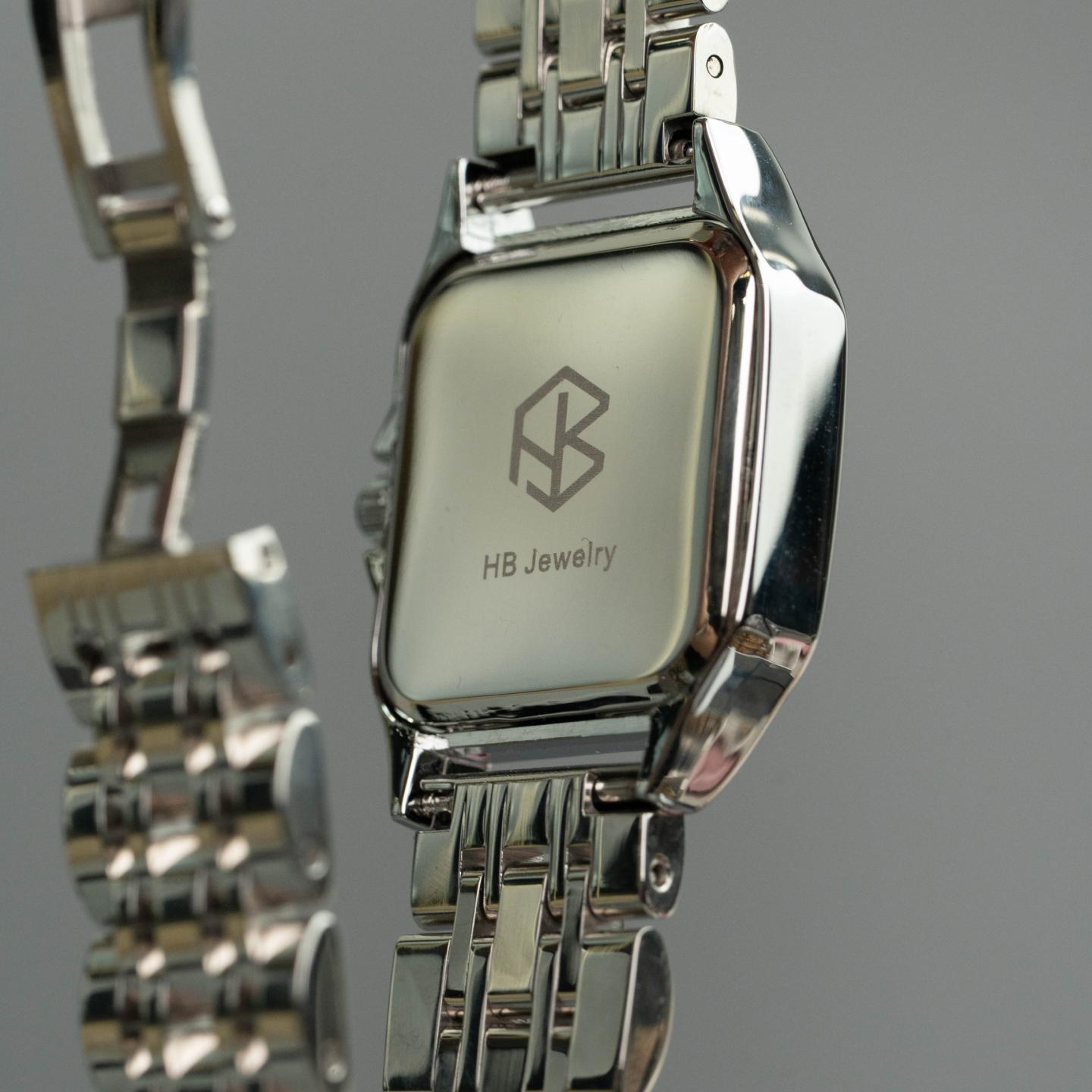 FROSTELIX Silver Ice Rectangle Roman Numerical Minimalist Unisex Watch