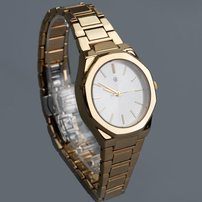 JAGER Vintage Round Gold-Tone Unisex Fashion Watch