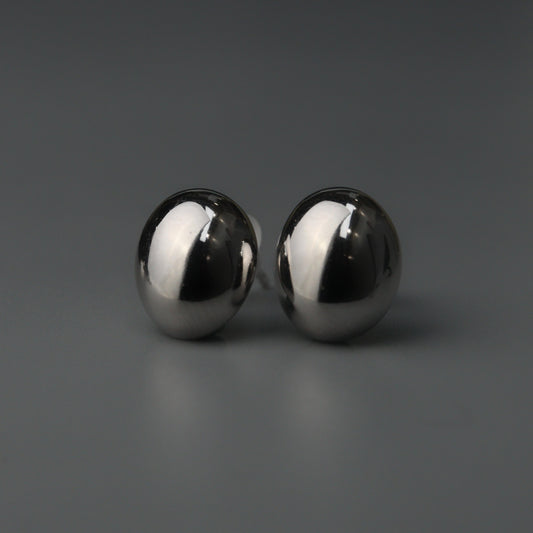 LIEN S925 Silver Mini Scoop Stud Earrings