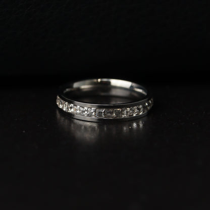 Men Jewelry ELLE Silver Full Embedded Ring Fashion For Men's
