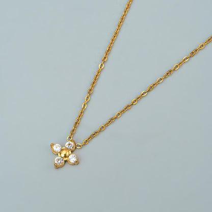 ALVEA Shiny Flower Pendant Chain Necklace For Women's