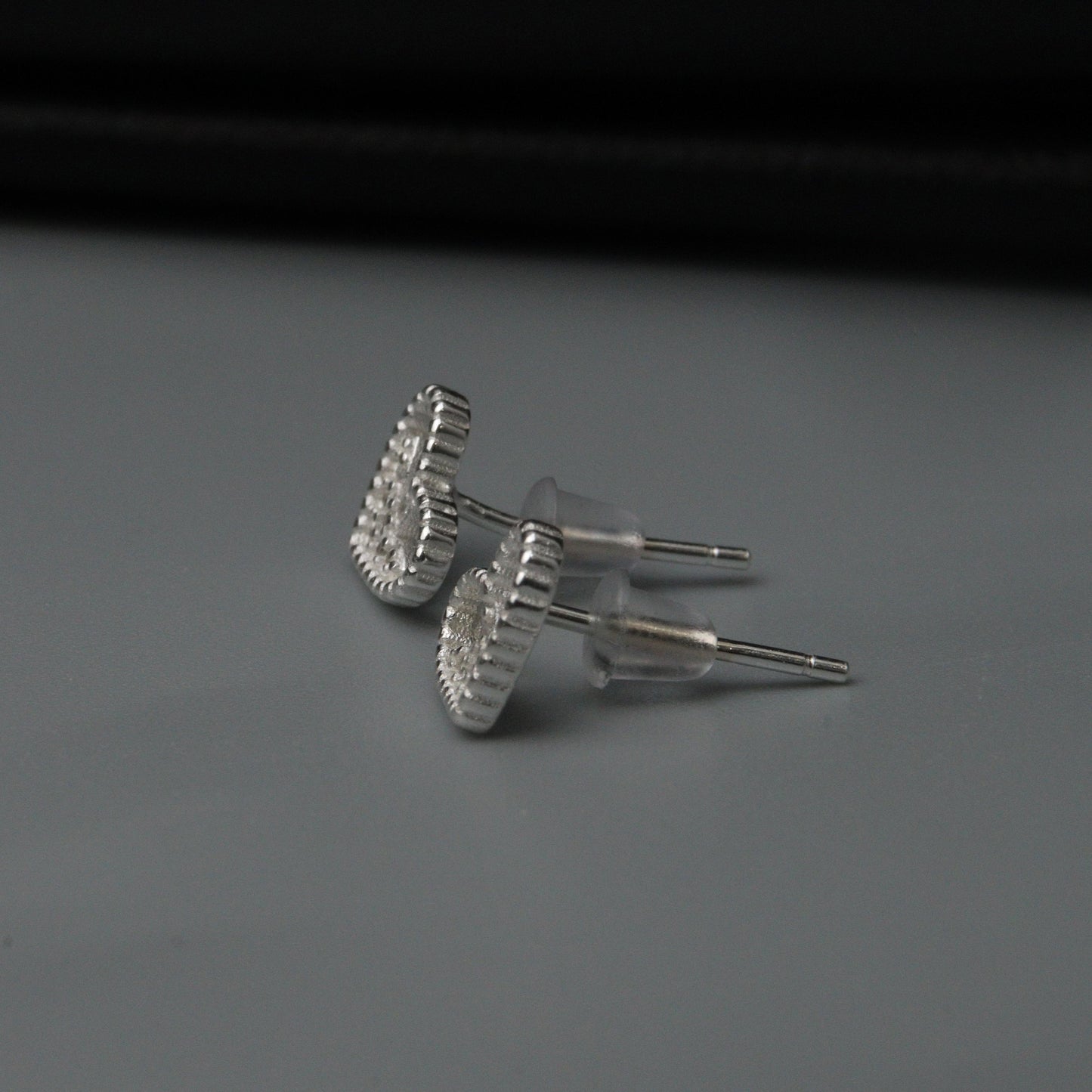 CORETTA S925 Silver Heart Stud Earrings Women's