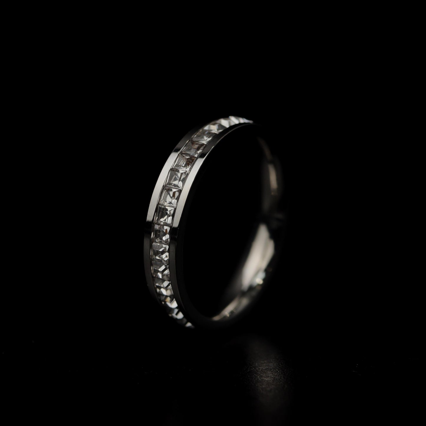 Men Jewelry ELLE Silver Full Embedded Ring Fashion For Men's
