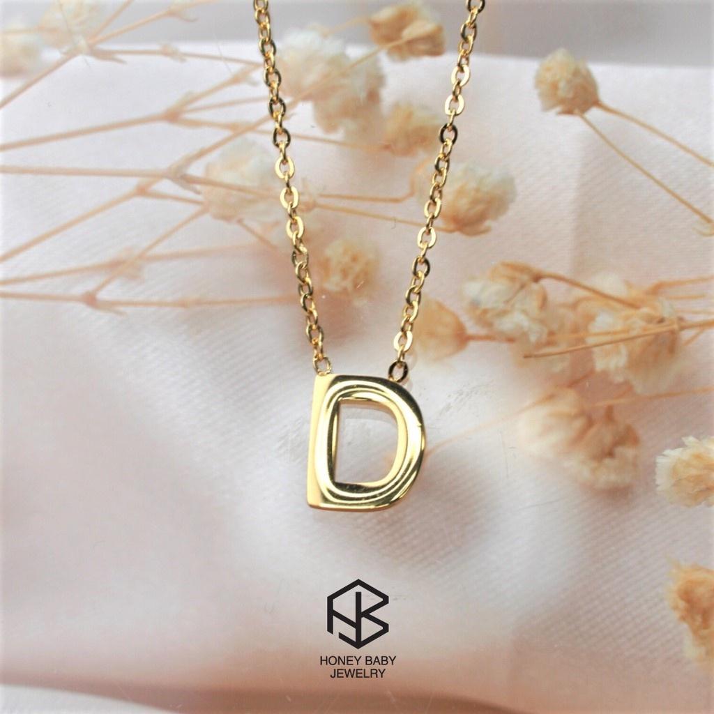 LETTER D  Pendant Chain Necklace
