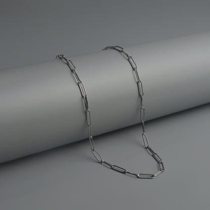 CATALINA Silver Paperclip Unisex Chain Necklace