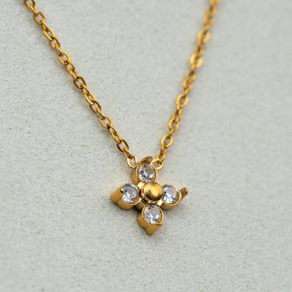 ALVEA Shiny Flower Pendant Chain Necklace For Women's