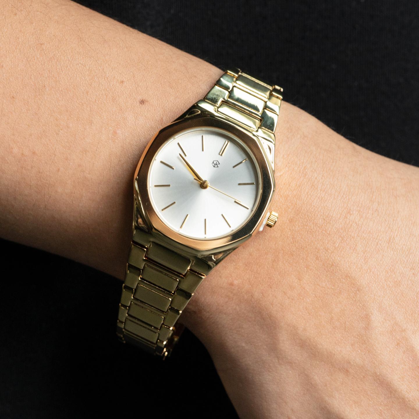 JAGER Vintage Round Gold-Tone Unisex Fashion Watch