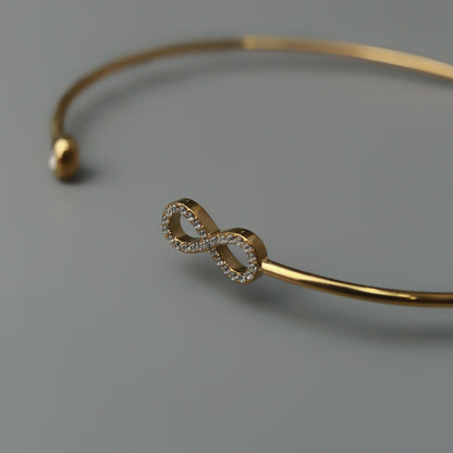 CORSIA Thin Infinity 8 Edge Open Bangle Women's