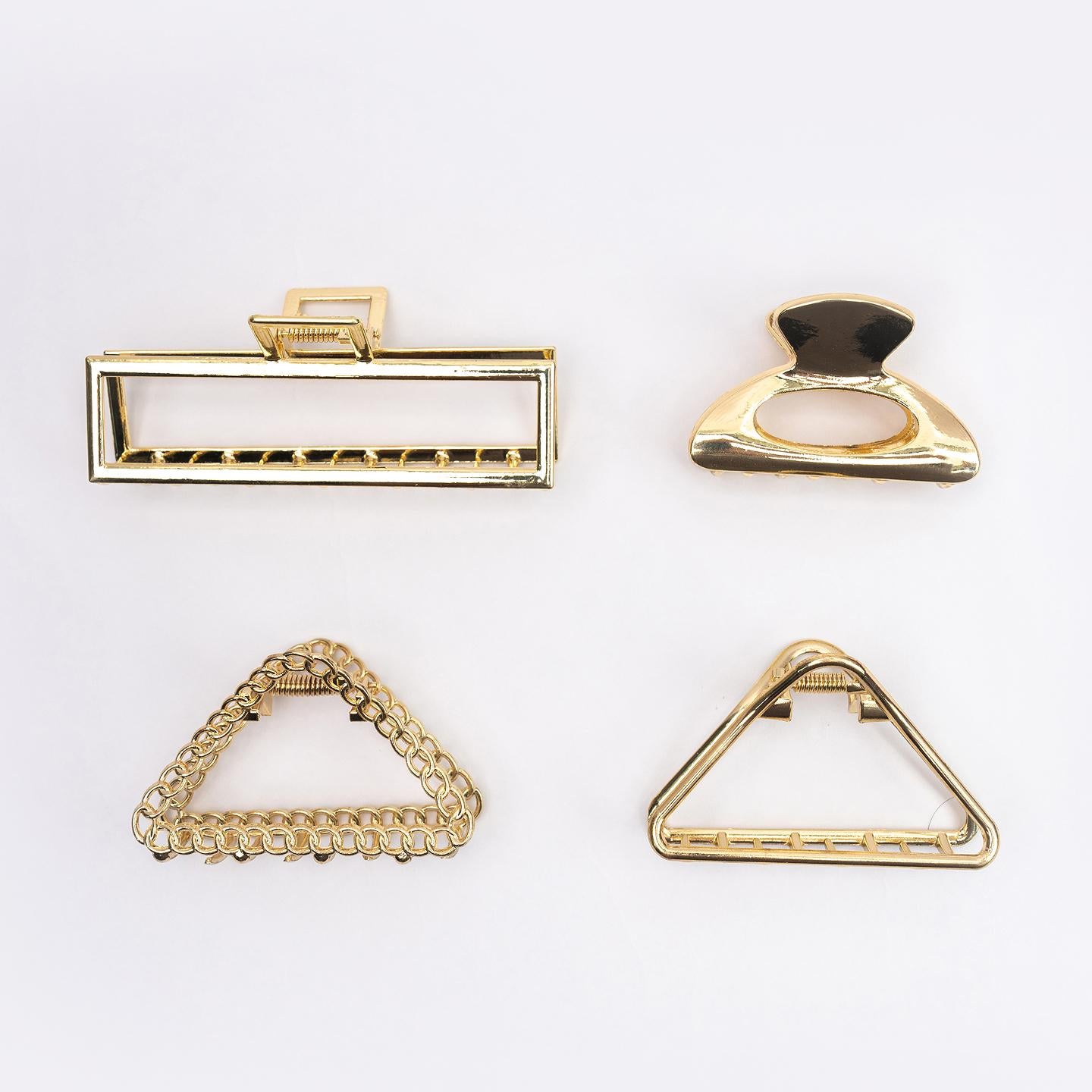 Hair Clamp Claw BLOOM Collection for Women – Gold Chain Design Hair Clamp Clip
