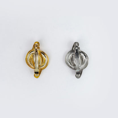 Hair Clip LUME Gold/Silver Big Twisted Knot Barette Clip for Women