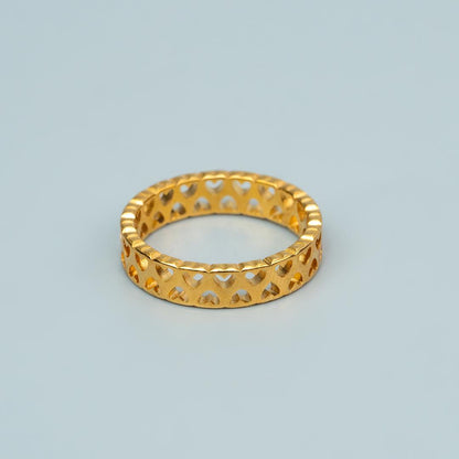 GIRA Hollow Hearts Ring Size 6 for Women