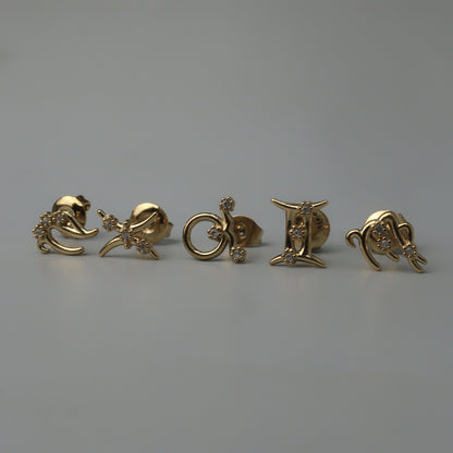 ZODIAC SIGN  Stud Earrings for Women
