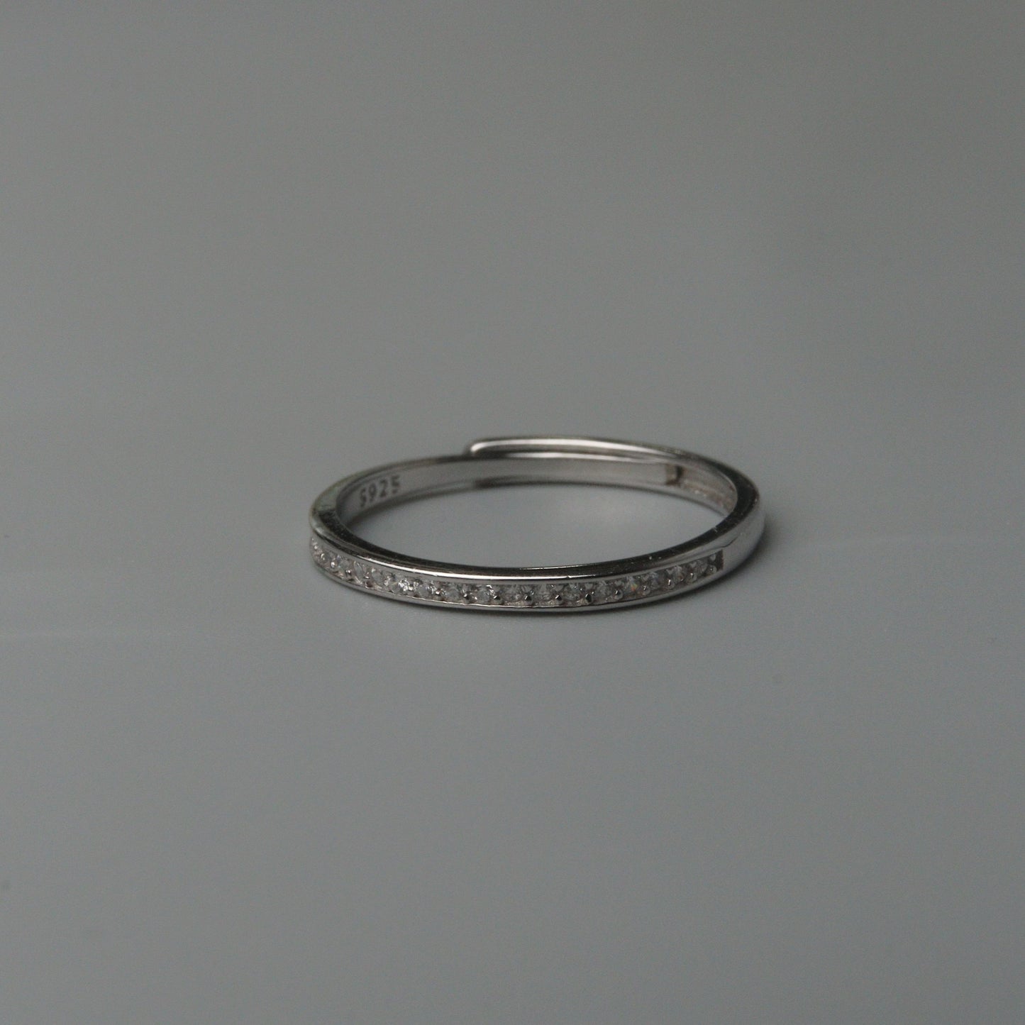 JOSIE S925 Silver Full Embedded Adjustable Ring for Women