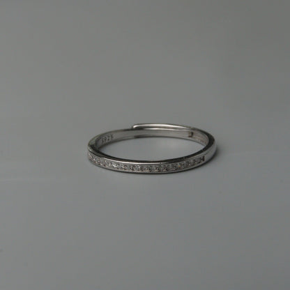 JOSIE S925 Silver Full Embedded Adjustable Ring for Women
