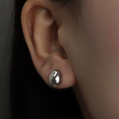 LIEN S925 Silver Mini Scoop Stud Earrings