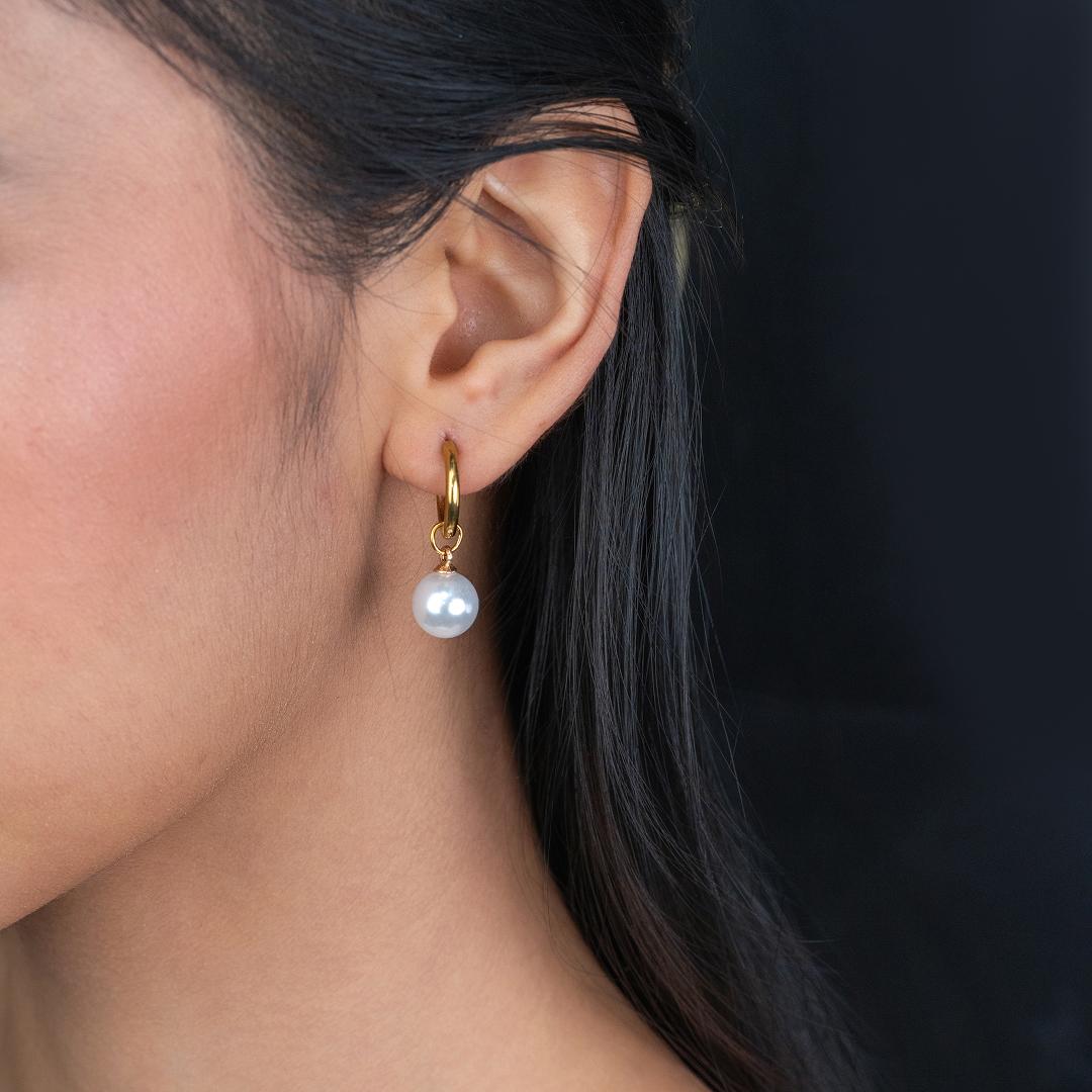 ORCA Synthetic P Circular Hoop Earrings for Women's